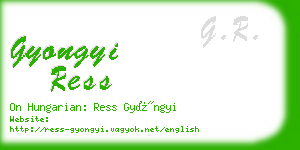 gyongyi ress business card